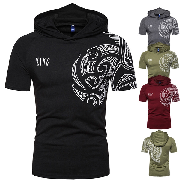 short sleeve hoodie t shirt