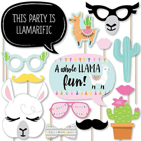 Lama Alpaca Theme Kids Birthday Party Supplies Cake Decoration Photo Props Wish