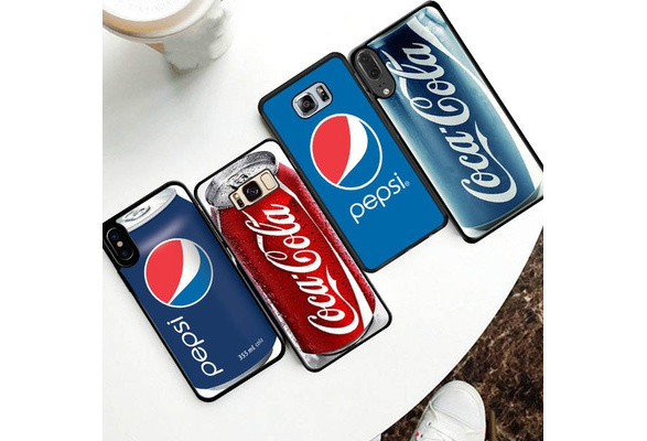 Coca Pepsi Cola Pattern TPU Soft Silicone Phone Case Cover for