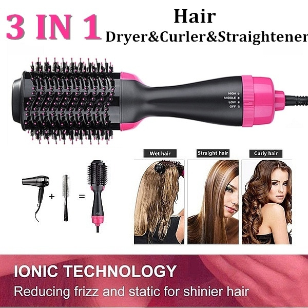 straightening brush hair dryer