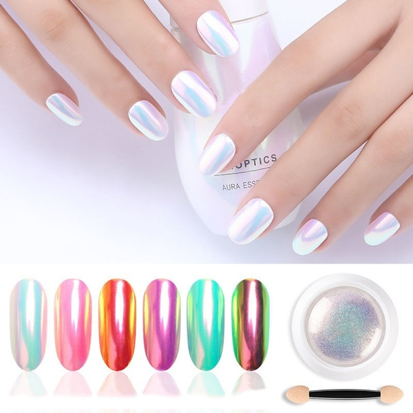 Reflective Nail Glitter Powder Sparkle Nail Art Chrome Holographic Pigment  Dust