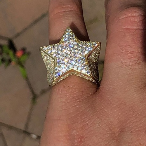 diamond star ring hip hop