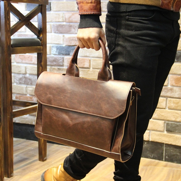 Vintage Style Men's Crossbody Bag Casual Fashion Business Shoulder