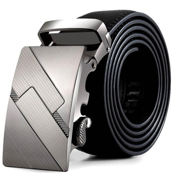 Hommes En Cuir Automatique Boucle Ceintures Mode Taille Ceinture