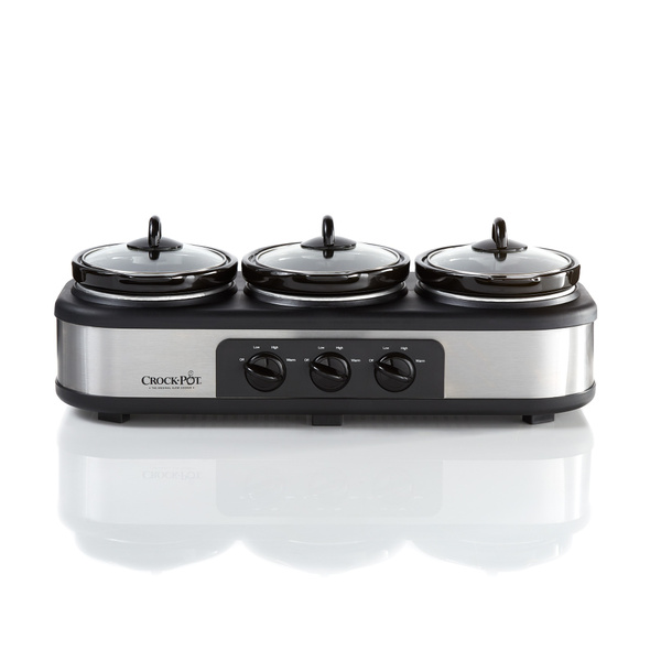 Crock Pot Sclbc300 Bws Stainless Steel Trio Cook Serve Slow Cooker Food Warmer Wish Crock Pot Sclbc300 Bws Stainless Steel, Food Warmer Crock Pot