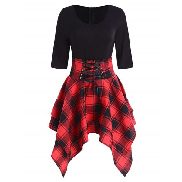 womens tartan plaid dress