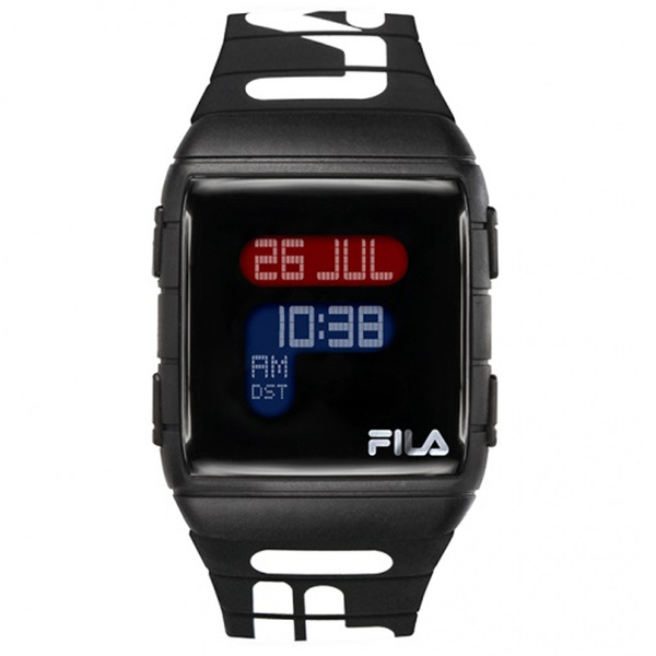 Fila Q7974 Montre silicone Fila noir 36 mm 25 fuseaux horaires