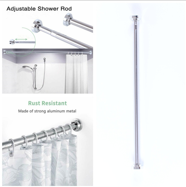 Adjustable Free Punching Shower Curtain, Adjustable Shower Curtain Rod