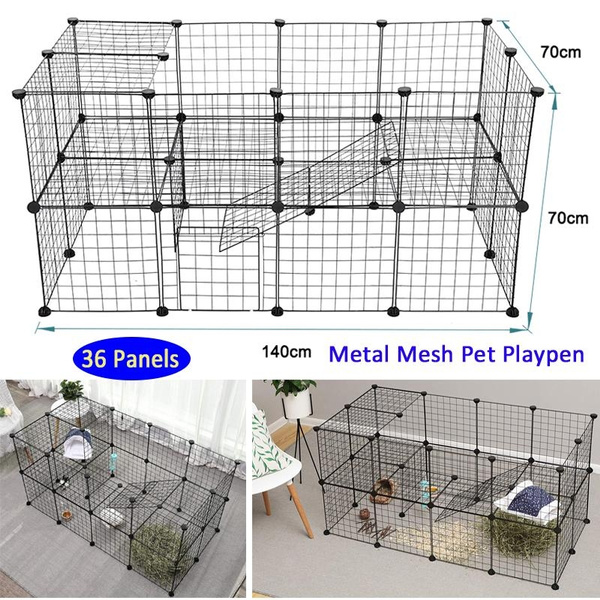 Segawe 2-Tier Small Animal Playpen Cage - Cozy Hutch For Guinea Pigs, Rabbits, Hamsters
