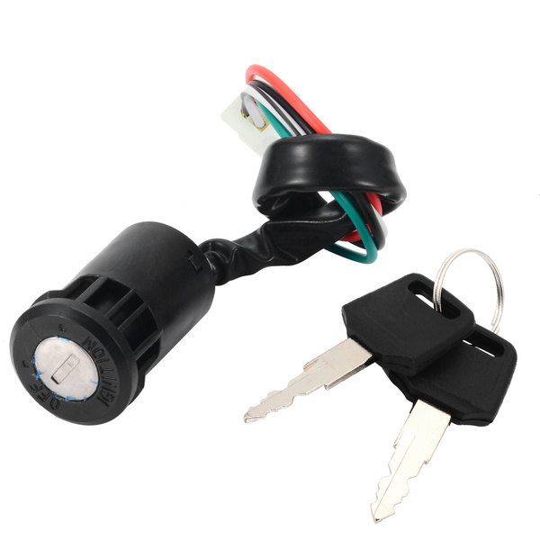 2-Pack ATV Ignition Switch Key Set - 4-Wire, Fits TaoTao, Sunl, Kazuma, Honda 50-250cc Dirt Bikes & Quads 2 thumbnail image