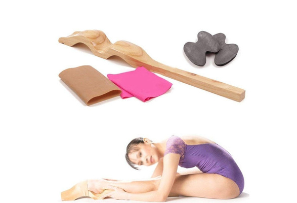 Ballet Foot Stretch Wooden Ballet Dance Foot Stretcher Arch Enhancer with Elastic Band for Ballet Dace Gymnastics and Yoga 