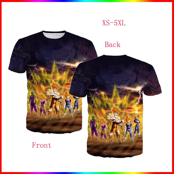 Classic Dragon Ball Z Super Saiyan T Shirts Vegetagokufriezapiccolo Prints Tshirts Men Women 0633