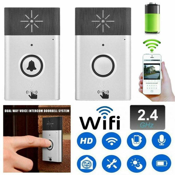Two Way Voice Intercom 2.4G WIFI Wireless Doorbell Interphone Security System 
