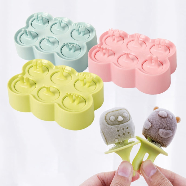 Popsicle Mold, Ice Cream Mold, Popsicle Molds 6-hole Silicone Ice