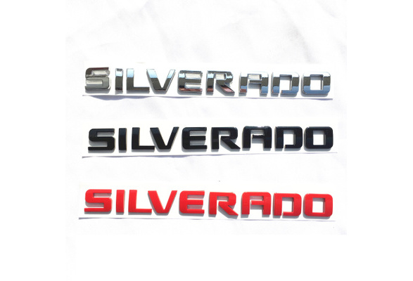 3pcs Silverado Nameplate Letter Emblems 3D Badge Replacement for 1500 2500HD