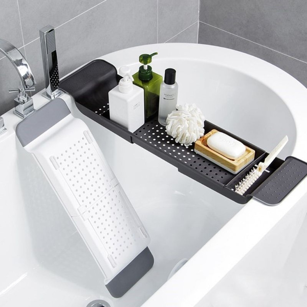 Tub Bathtub Shelf Caddy Shower Expandable Holder Rack Storage Tray Over  Bath Multifunctional Organizer For Bathroom Shower XKL
