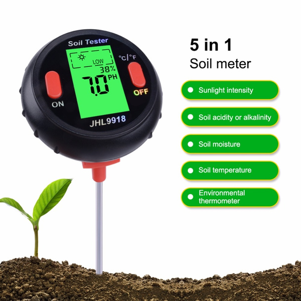 Soil Moisture Meter 5-in-1 Plant Water Meter Soil PH Meter