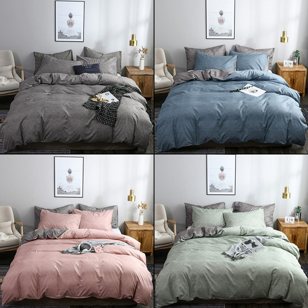 faux linen duvet cover