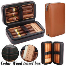 Box, travelportableleather, cigarhumidor, fathersgift