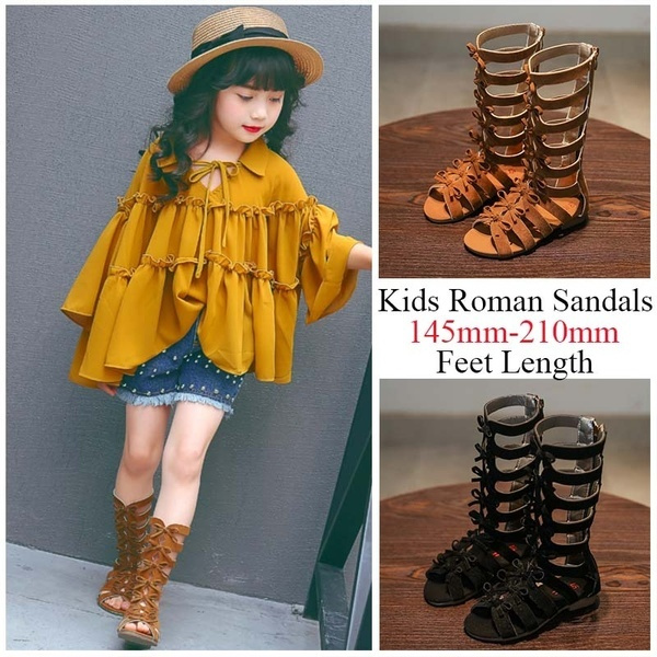 girls roman sandals