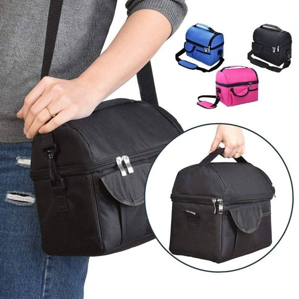 Portable Lunch Bag Large Capacity Thermal Insulated Lunch Box Tote