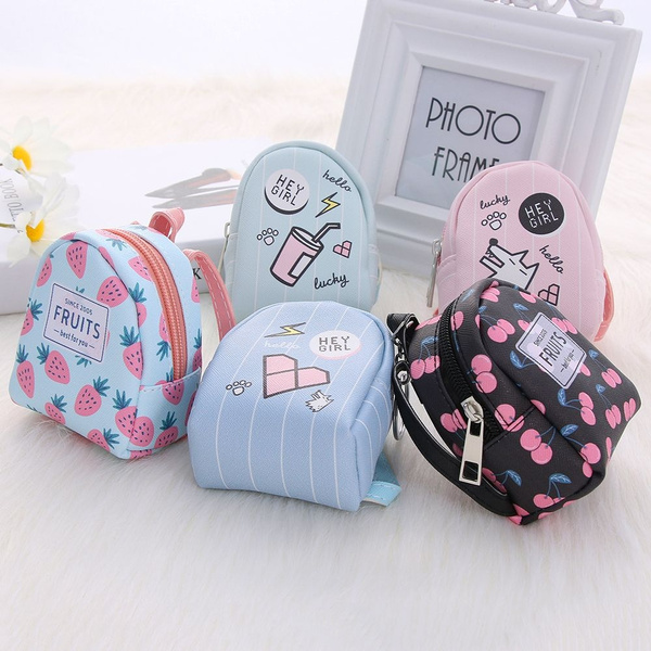 FENICAL Coin Purse Mini Bckpack Coin Pouch Zip Backpack keychain Small Bag  Charms for Women Kids