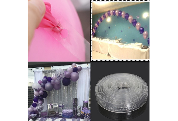 5m Transparent Balloon Irregular Decorating Strip Connect Chain DIY Balloon  fixed Strip Tape Decor Wall Backdrop for Celebration Birthday Wedding