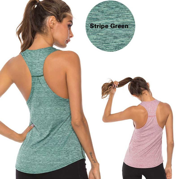 Women Tank Top 6 Color Summer Sexy Sports Fitness Workout Tops Gym  Sleeveless T Shirts Sporting Quick Drying Loose Vest