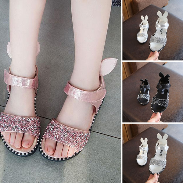 grænse krystal Produkt New Design Little Girls Sandals with Cute Rabbit Ear and Shining Diamonds  Fashion Baby Summer Shoes | Wish