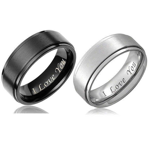 Silver-plated Ideal Solitaire Love His And Her Adjustable Proposal Couple  Ring For Men And Women Jewelry