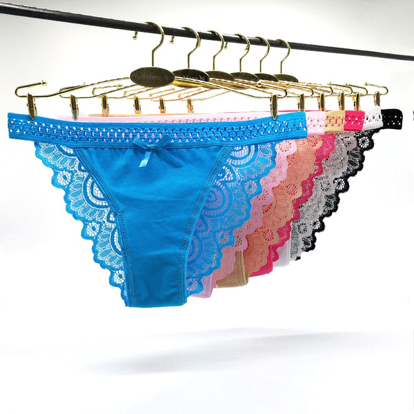 6pcs Pack Lace Underwear Panties, beautiful Lace Printing Ladies Underwear  Women Underwear Lady Panties