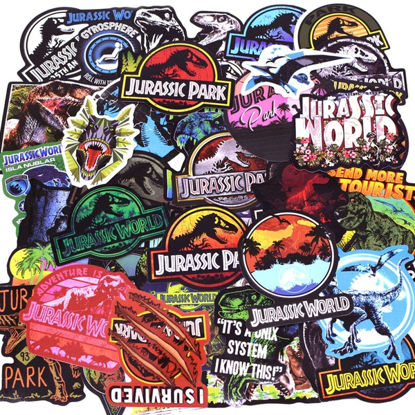 2019 Hot Jurassic Park Dinosaur Stickers Kids Toy Graffiti Sticker for  Luggage Laptop Skateboard Moto Car Waterproof Sticker