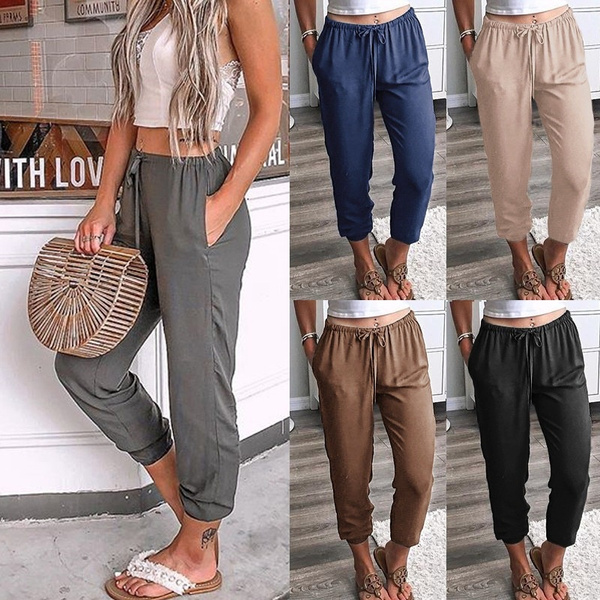 high waisted summer trousers