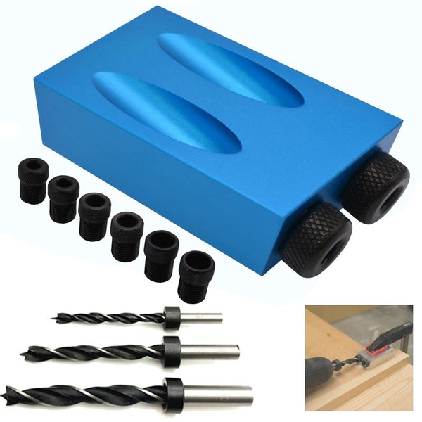 1Set Pocket Hole Screw Jig With Dowel Drill Set Carpenters Wood Joint Tool Wish