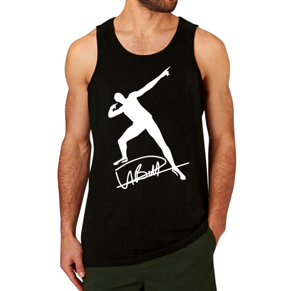 Usain Bolt Mens Tank Top Sleeveless Tee 