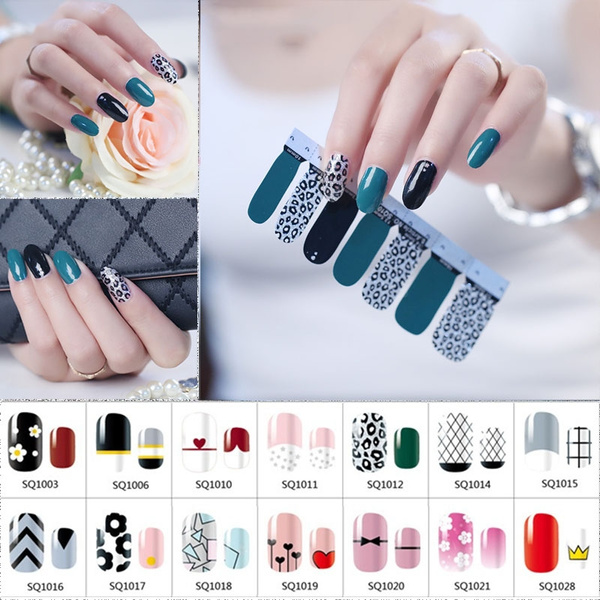 Self adhesive shop nail stickers