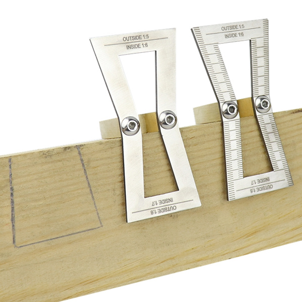 Dovetail Marker Wooden Hinge Gauge Marking Template Carpentry Marking avec échelle Dovetail Templé