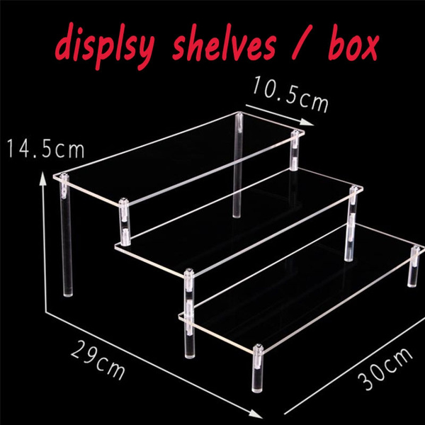 Clear Model Toys Figure Jewelry Display Removable Rack Stand Shelf 
