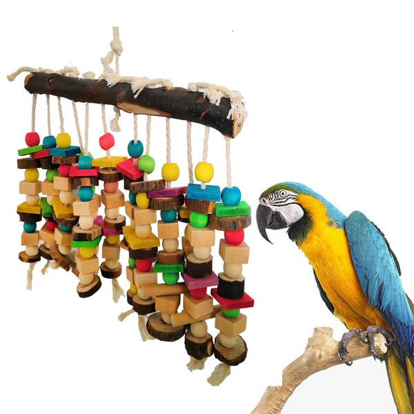 Bird Chewing Toy Parrot Cage Bite Toys for African Grey Macaws ...