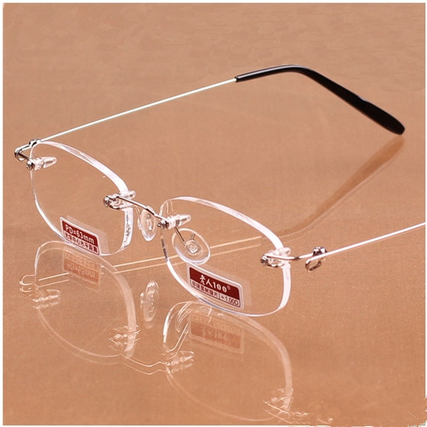 Frameless reading glasses on sale