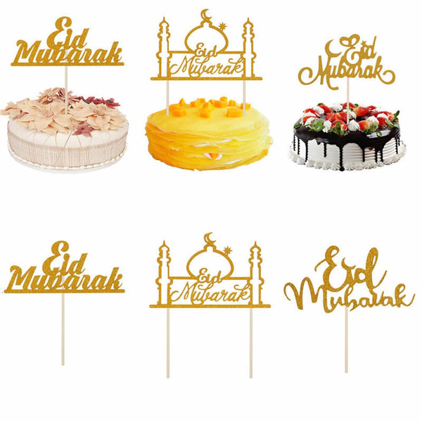 Decor Wedding Decoration Cake Decor Eid Mubarak  Muslim Baking Cupcake Toppers