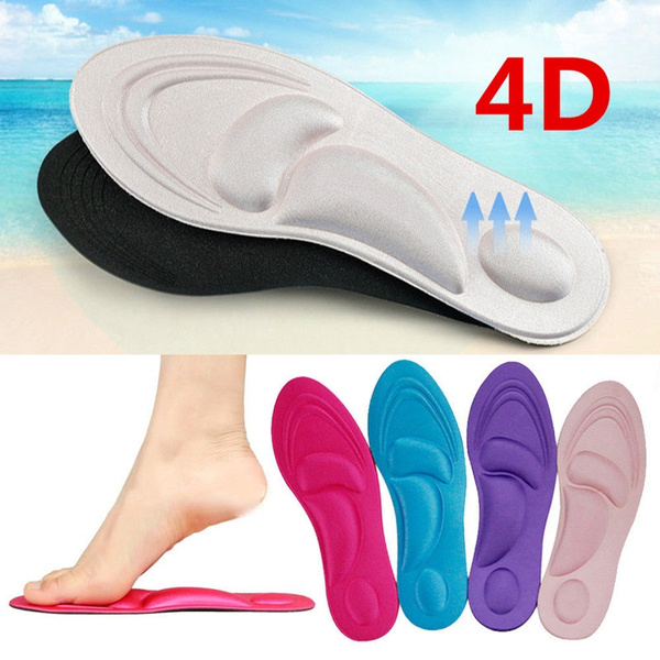 New 1 Pair Unisex 4D Sponge Shoe Insoles Foot Care Comfort Pain Relief All Size 