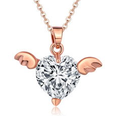 DIAMOND, angelwingnecklace, Angel, women necklace