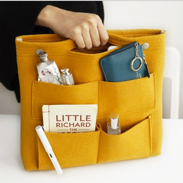 Purse Organizer Insert for Tote & Handbag, Multi Pocket Handbag Shaper 