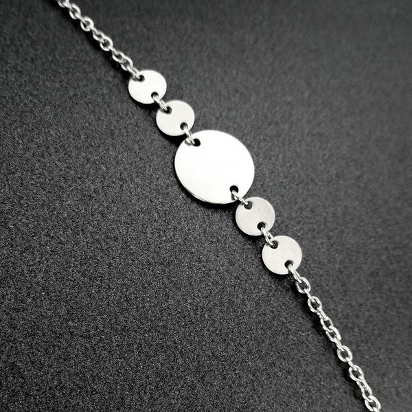 Stainless Steel Bracelet For Women Adjustable Link Anklet_voghion.com