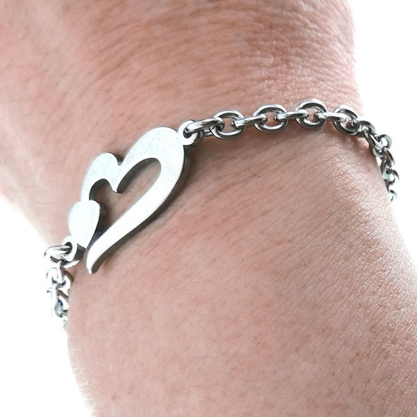 Adjustable Stainless Steel Bracelet Chain Link Jewelry For Women_voghion.com