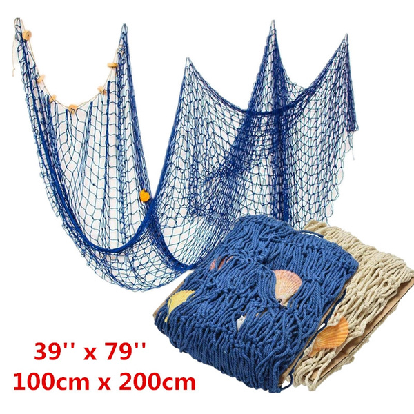 Large Decorative Fishing Net - Green