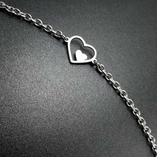 Braccialetto alla caviglia in acciaio inossidabile per donna, ragazza, regolabile, B241_voghion.com