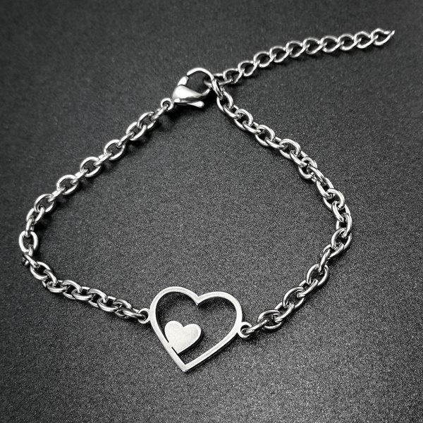 Braccialetto alla caviglia in acciaio inossidabile per donna, ragazza, regolabile, B241_voghion.com