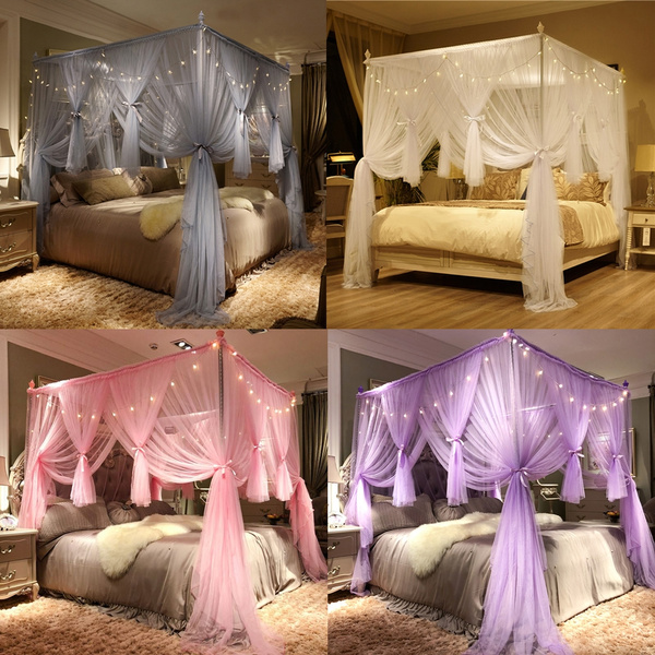Corner Princess Bed Curtain Canopy, Princess Canopy Twin Size Bed